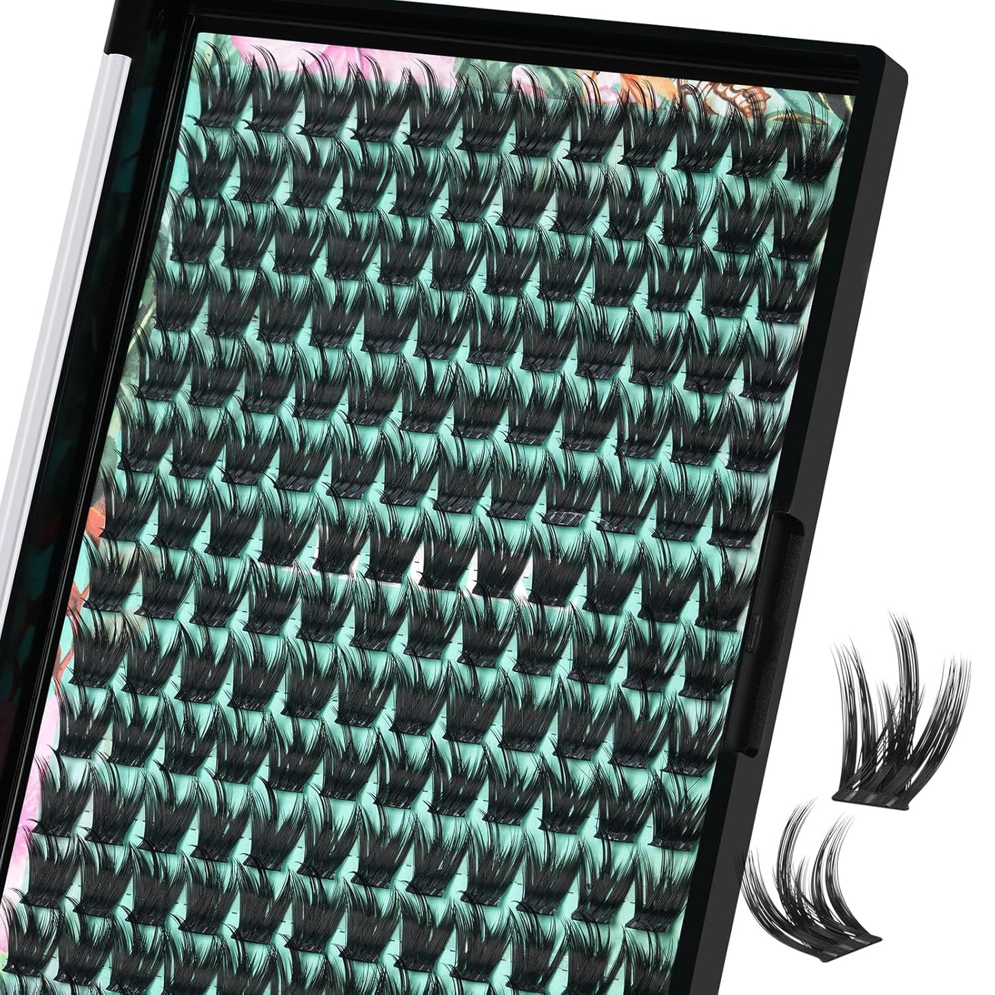 Lash Clusters Wet Look 168Pcs Eyelash Cluster Ultra-Thin Lash Band Eyelashes Extensions Spiky Anime Wide Span Lashes(Orchid,D-16mm)