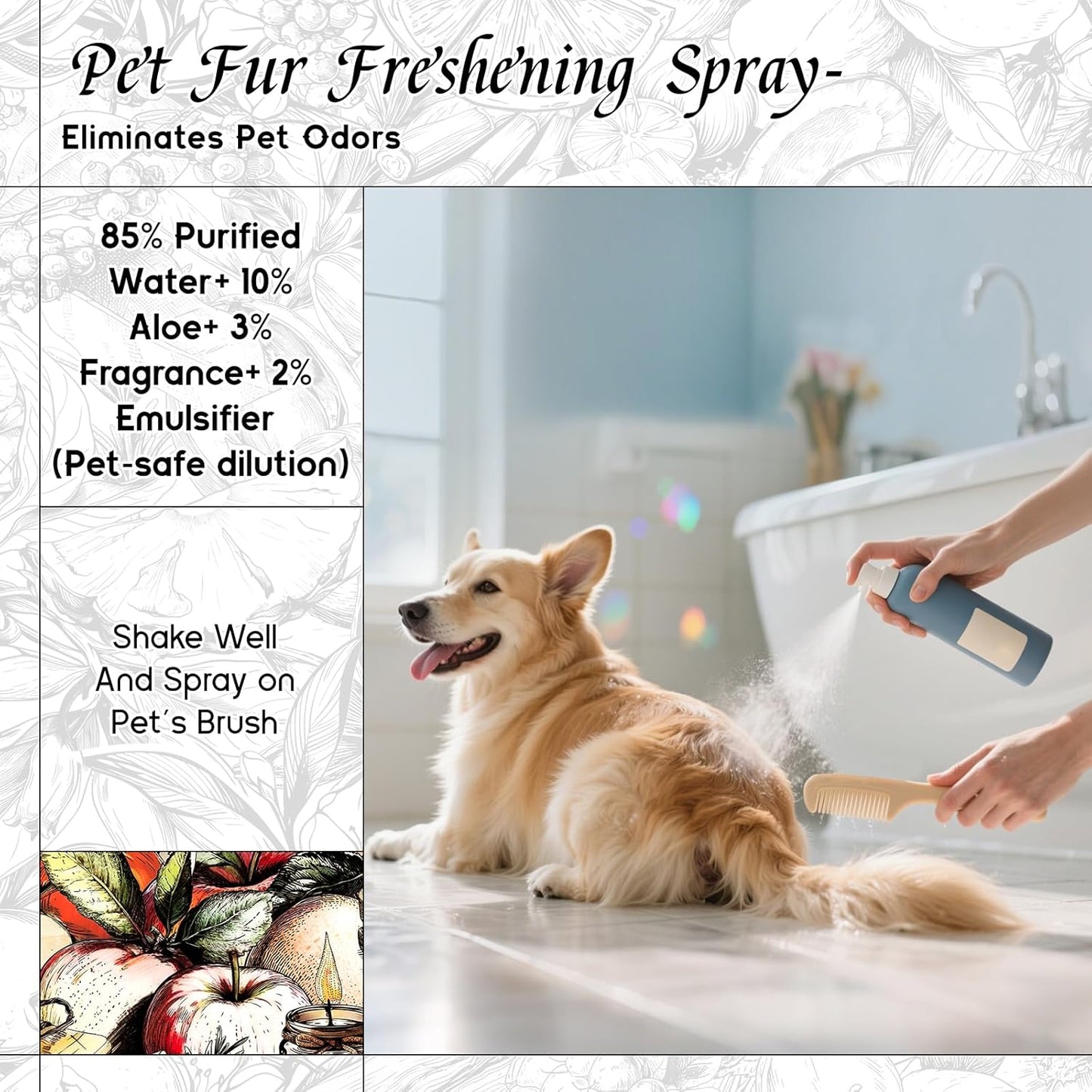 HIQILI Apple Fresh Fragrance Oil for Home Diffuser, Candles, Soaps, Bath Bombs & Perfume Making, Long-Lasting Fruity Scent - 1 Fl Oz