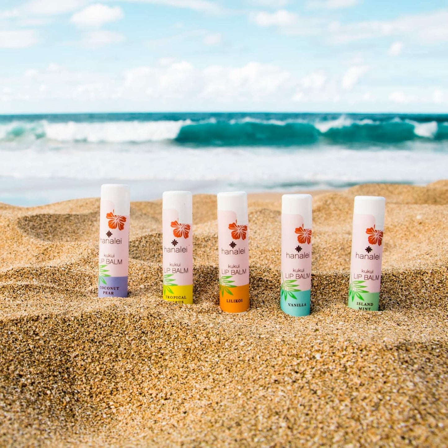 Hanalei Tropical Citrus Lip Balm & Moisturizer – Natural Kukui Oil & Beeswax for Hydrated, Soothed, Soft Lips – Heals Dry, Chapped, Cracked Skin – Long-Lasting Travel-Friendly Lip Care – Tropical