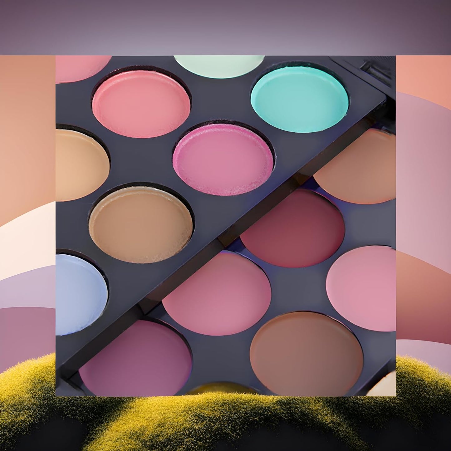 Ladies vegan girl makeup kits all in one box set cosmetic Eye shadow Palette matte gift makeup kit full blush makeup set (Multi Colored)