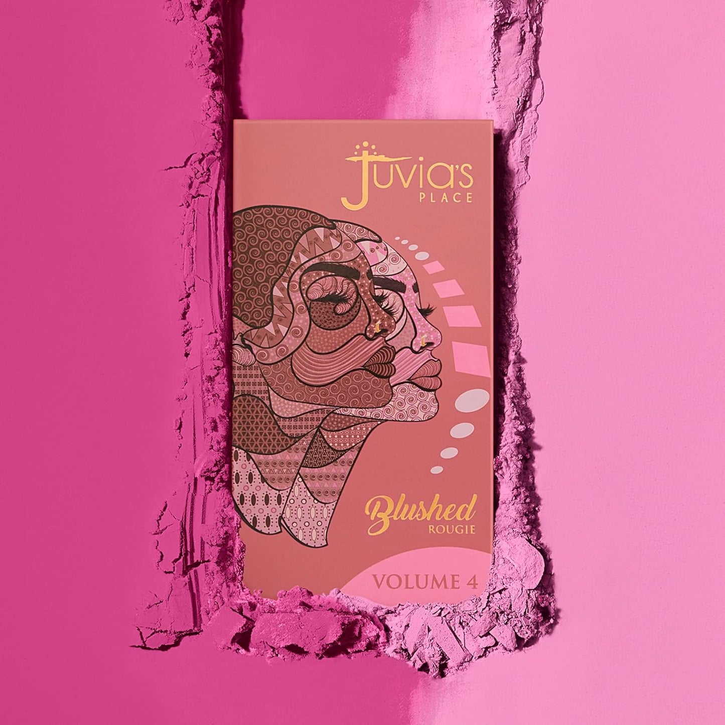 Juvia's Place Blushed Duo Blush Volume4 - Two Tone Pigmented Buildable Pressed Mineral Powder - Rosy Natural Cheeks Matte Fresh Finish for All Skin Color